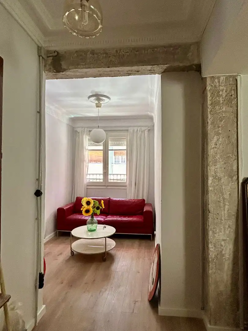 Wohnzimmer von Wohnung zur Miete in Zaragoza mit Heizung, Parkett und Möbliert
