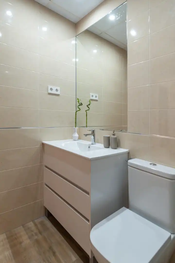 Bathroom of Study for rent in Madrid  with Air Conditioner, Heating and Furnished