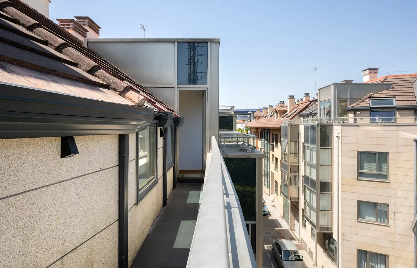 Terrasse von Dachboden zum Verkauf in A Coruña Capital  mit Parkett, Terrasse und Abstellraum