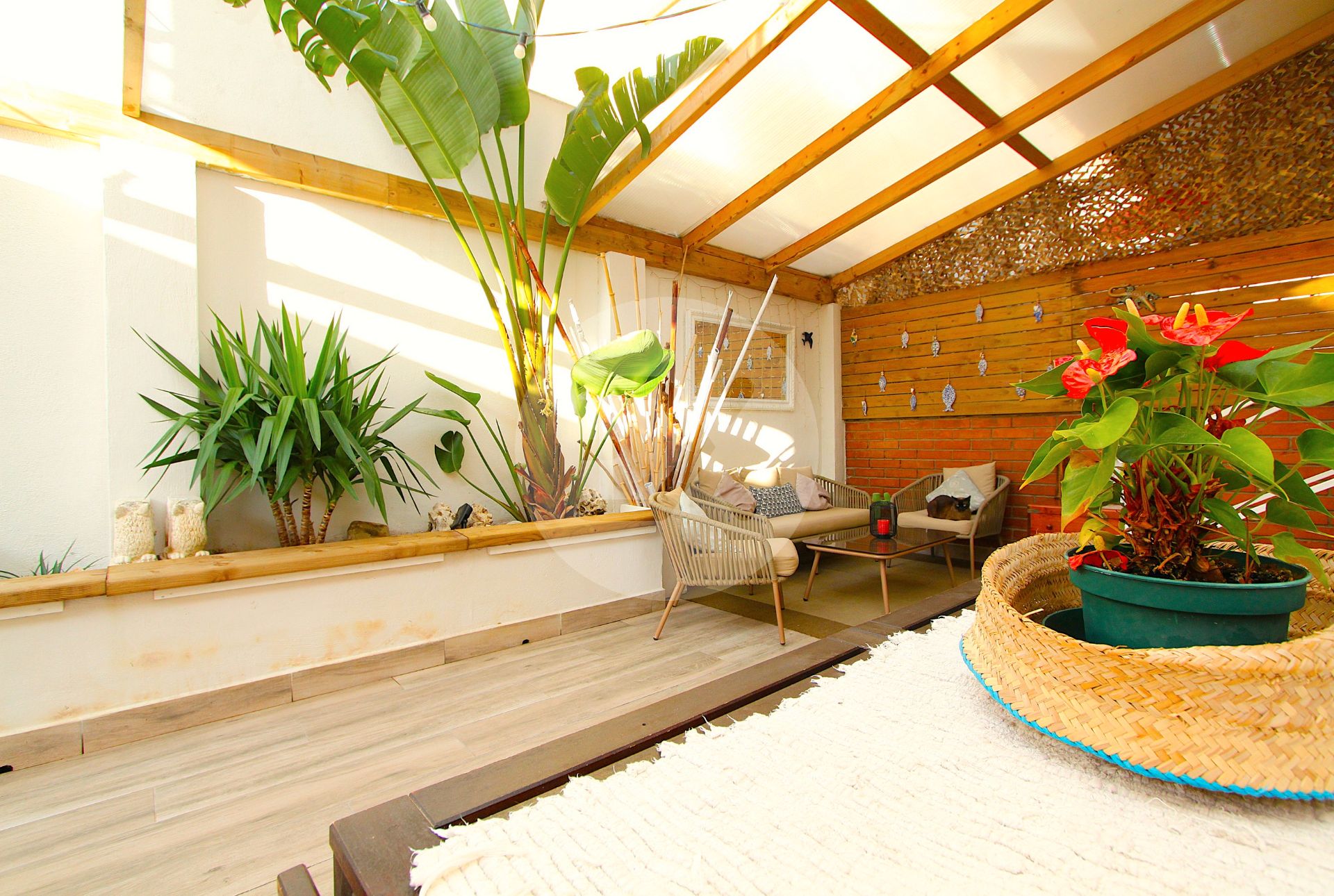 Terrace of Flat for sale in Castelldefels  with Air Conditioner, Heating and Parquet flooring