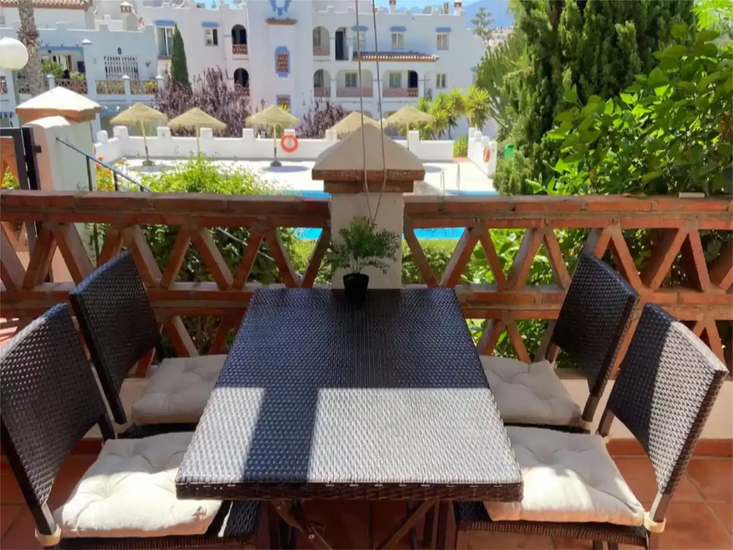Terrace of Flat for rent in Mijas  with Air Conditioner, Swimming Pool and Balcony