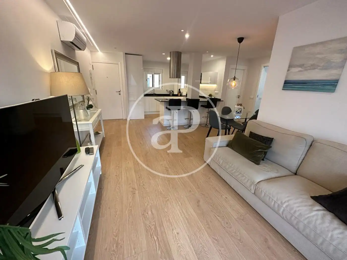 Wohnzimmer von Wohnung zur Miete in  Palma de Mallorca mit Klimaanlage, Heizung und Möbliert