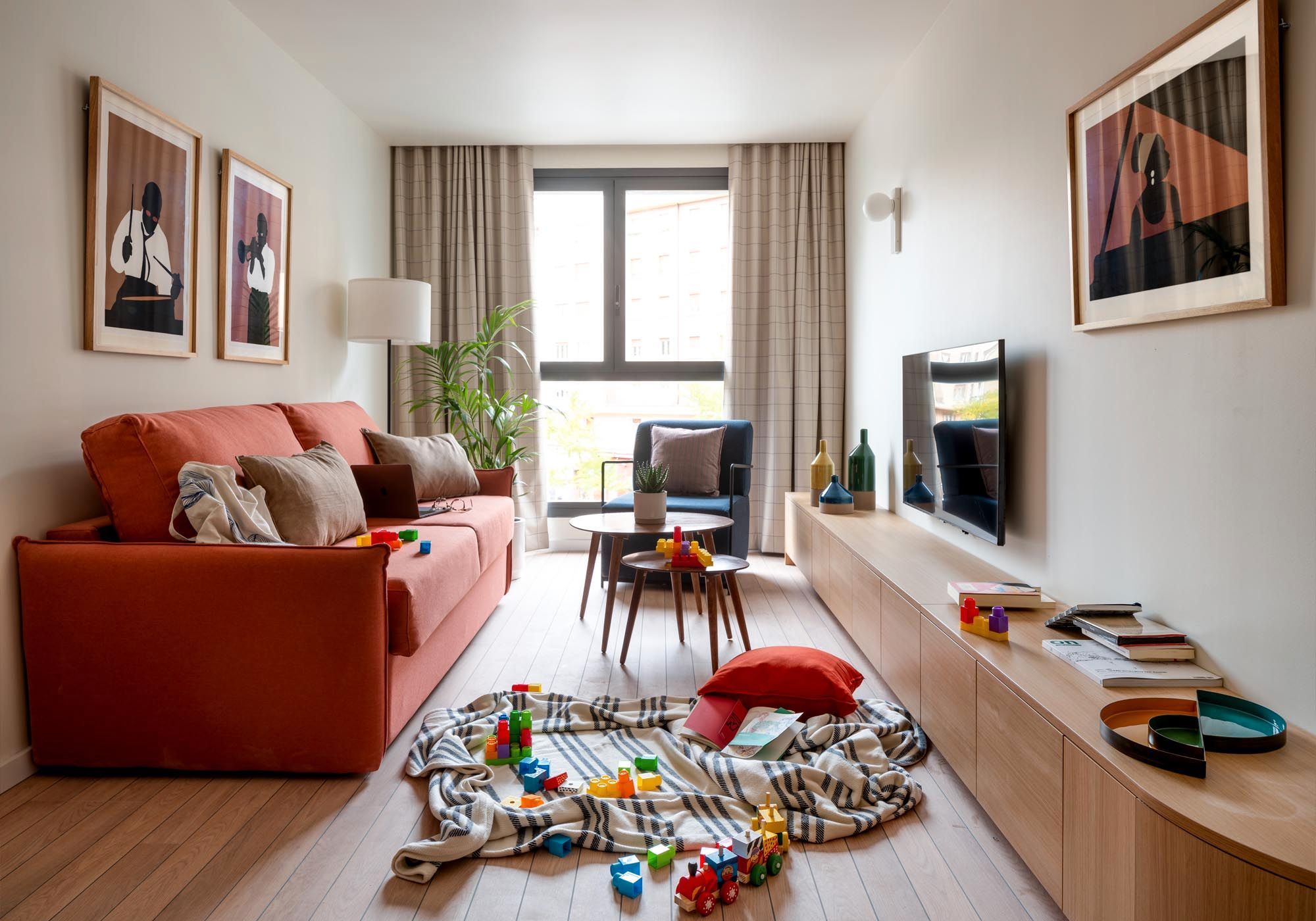 Sala d'estar de Apartament de lloguer en Vitoria - Gasteiz amb Aire condicionat, Calefacció i Parquet