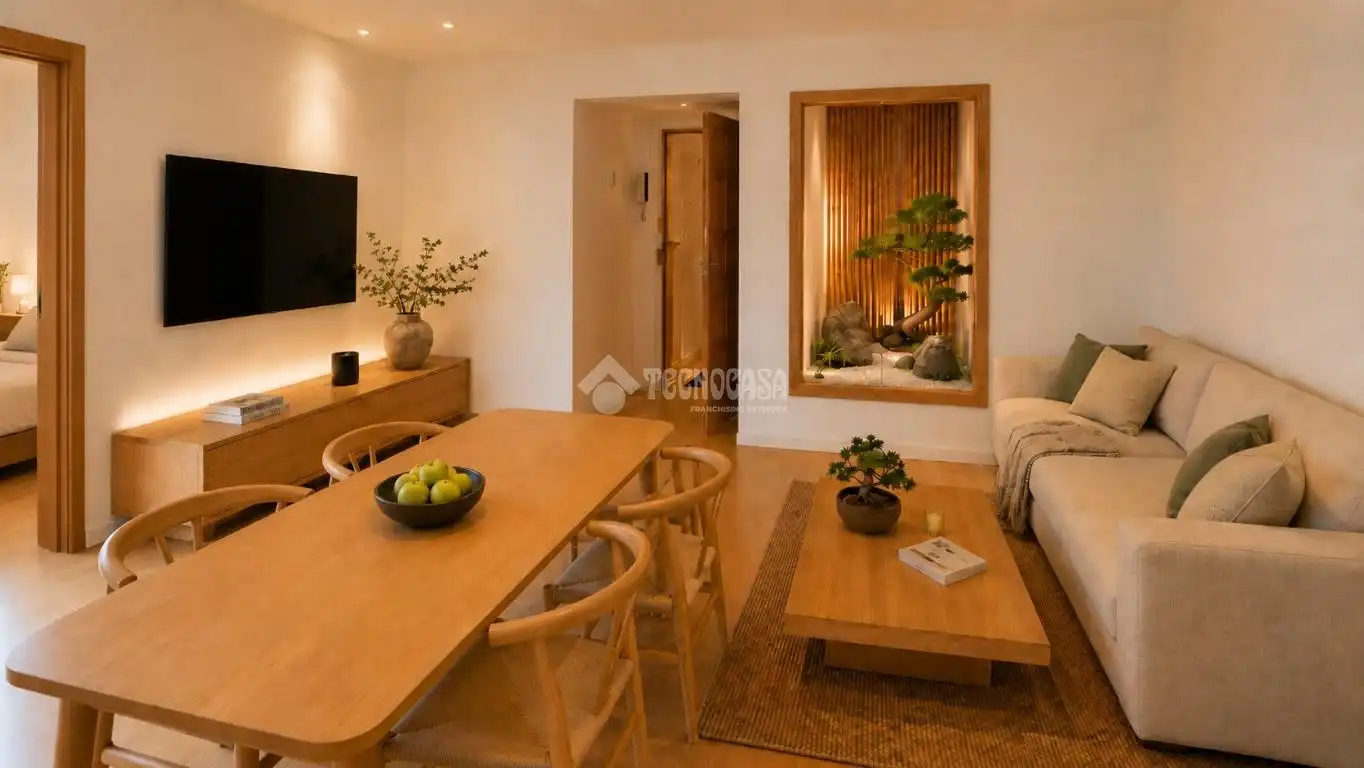 Wohnzimmer von Wohnung zum Verkauf in Vilanova i la Geltrú mit Klimaanlage, Terrasse und Balkon