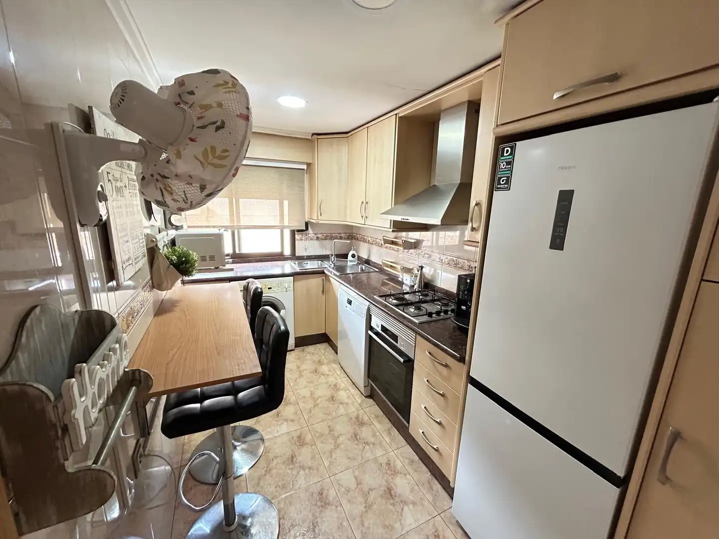 Kitchen of Flat for sale in Crevillent  with Air Conditioner, Furnished and Balcony