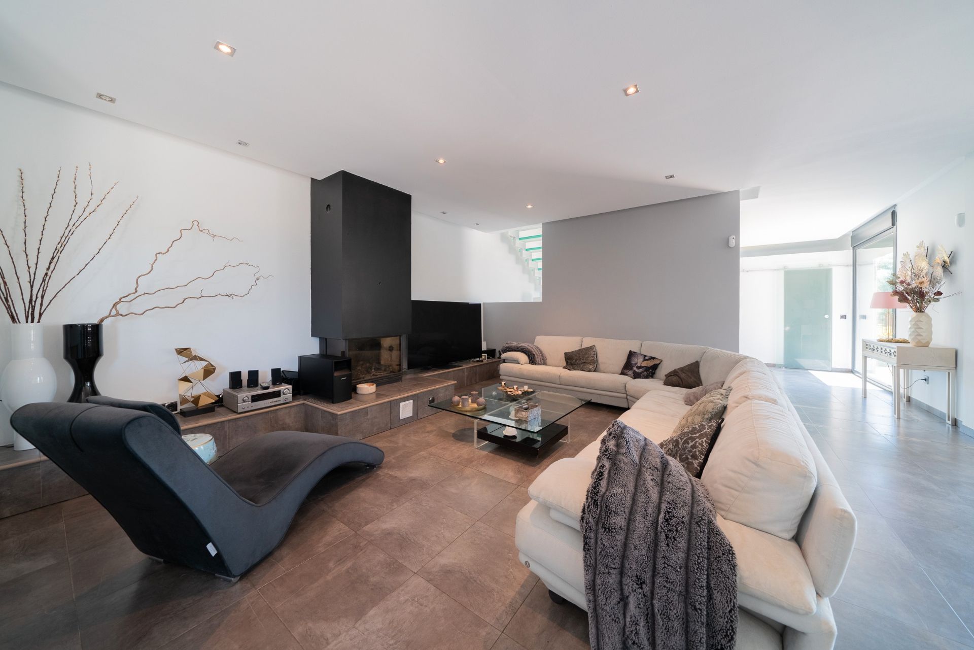 Sala d'estar de Casa o xalet en venda en Valdetorres de Jarama amb Aire condicionat, Jardí privat i Terrassa