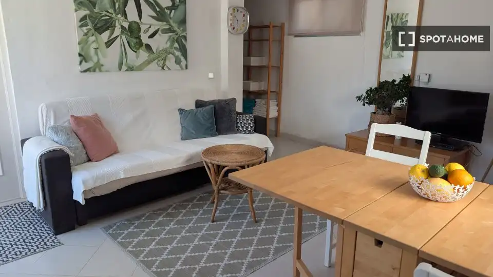 Sala d'estar de Apartament per a compartir en Callosa d'en Sarrià amb Aire condicionat, Terrassa i Moblat