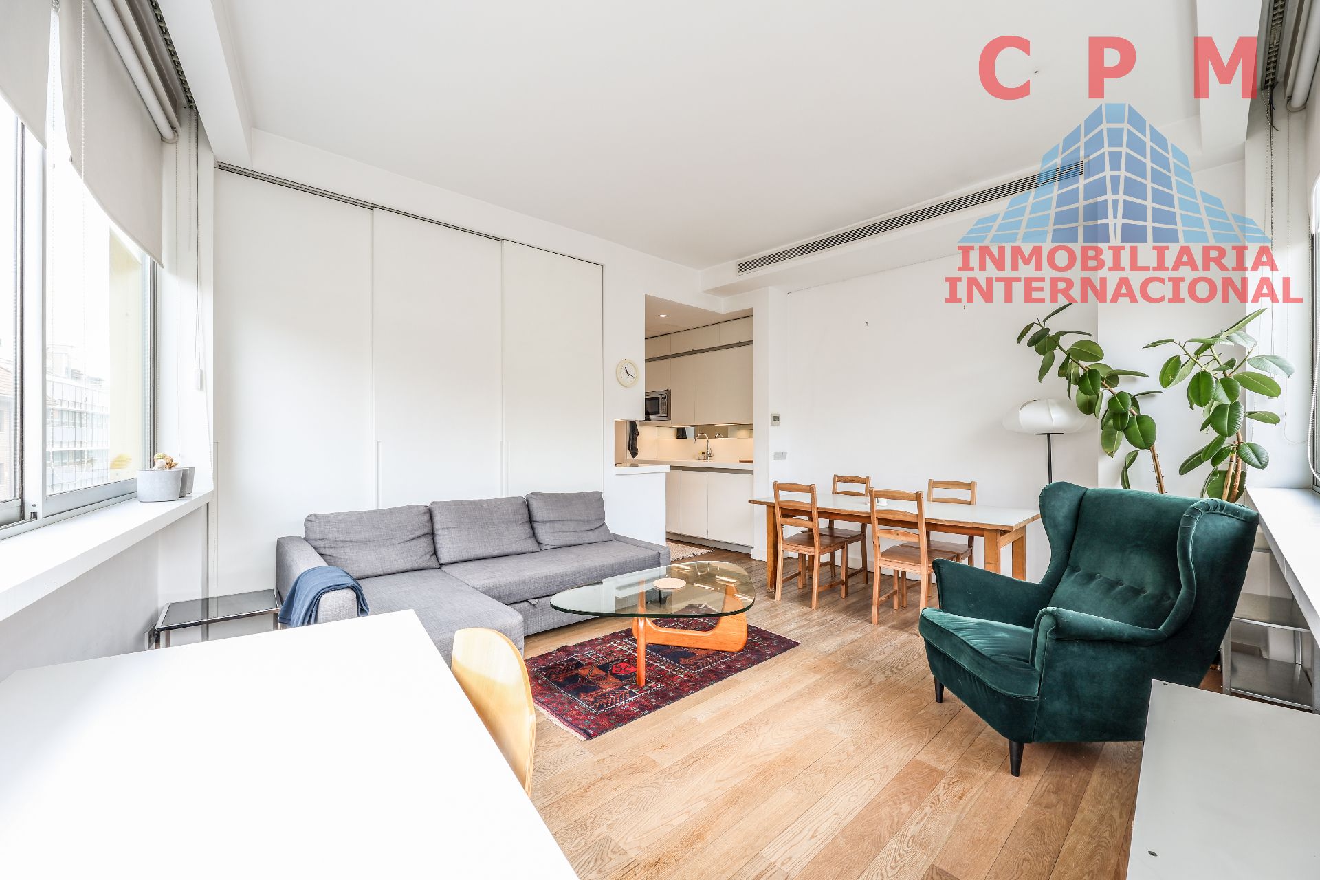 Sala d'estar de Pis de lloguer en  Madrid Capital amb Aire condicionat, Calefacció i Parquet