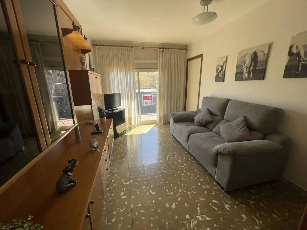 Sala de estar de Apartamento en venta en Granollers con Amueblado y Balcón