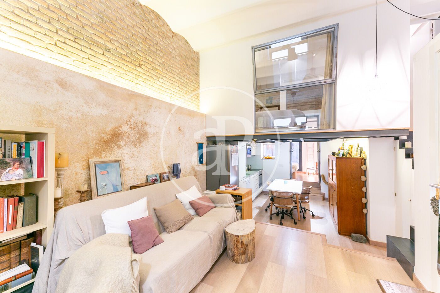Living room of Loft to rent in  Barcelona Capital  with Air Conditioner, Heating and Furnished