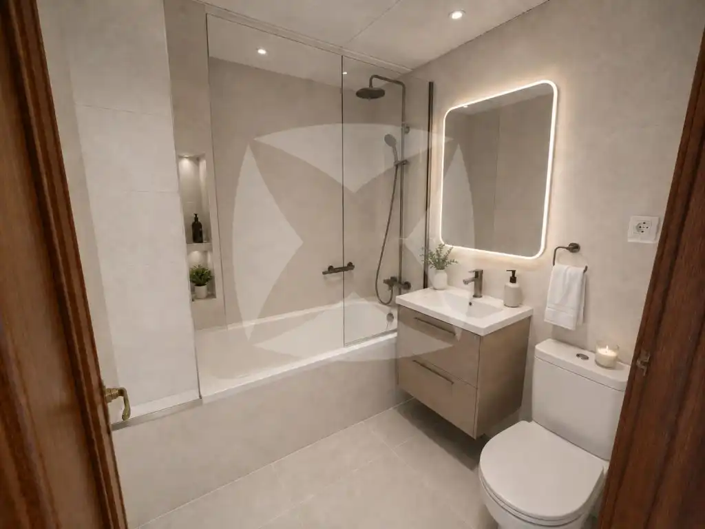 Bathroom of Flat for sale in Badajoz  with Air Conditioner, Terrace and Balcony