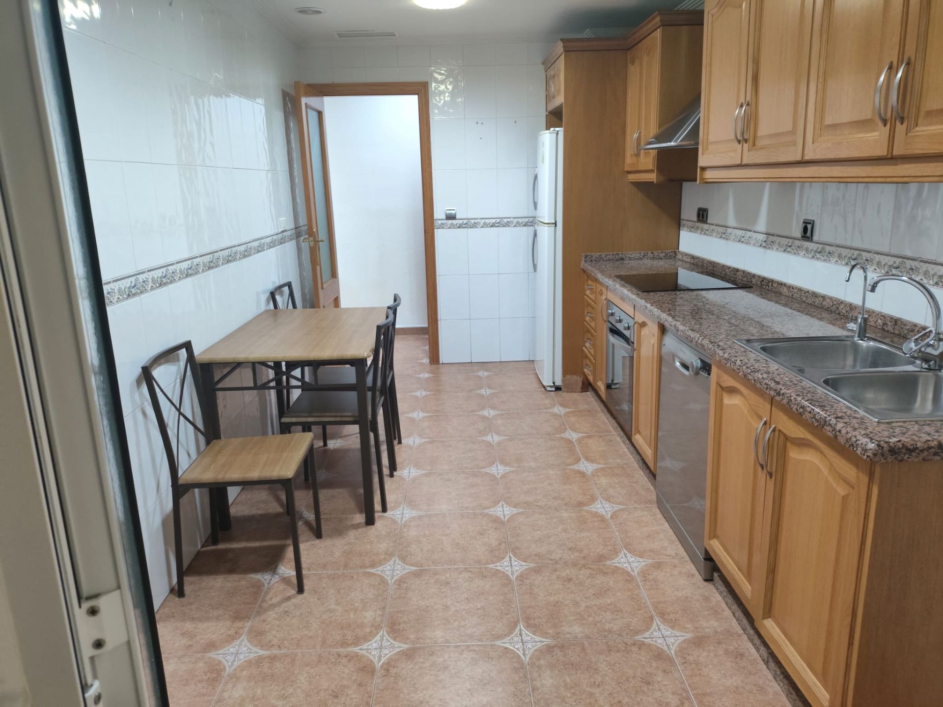 Kitchen of Flat for sale in Elche / Elx  with Air Conditioner, Furnished and Balcony