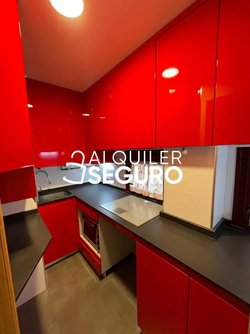 Cuina de Loft de lloguer en Madrid amb Aire condicionat i Calefacció