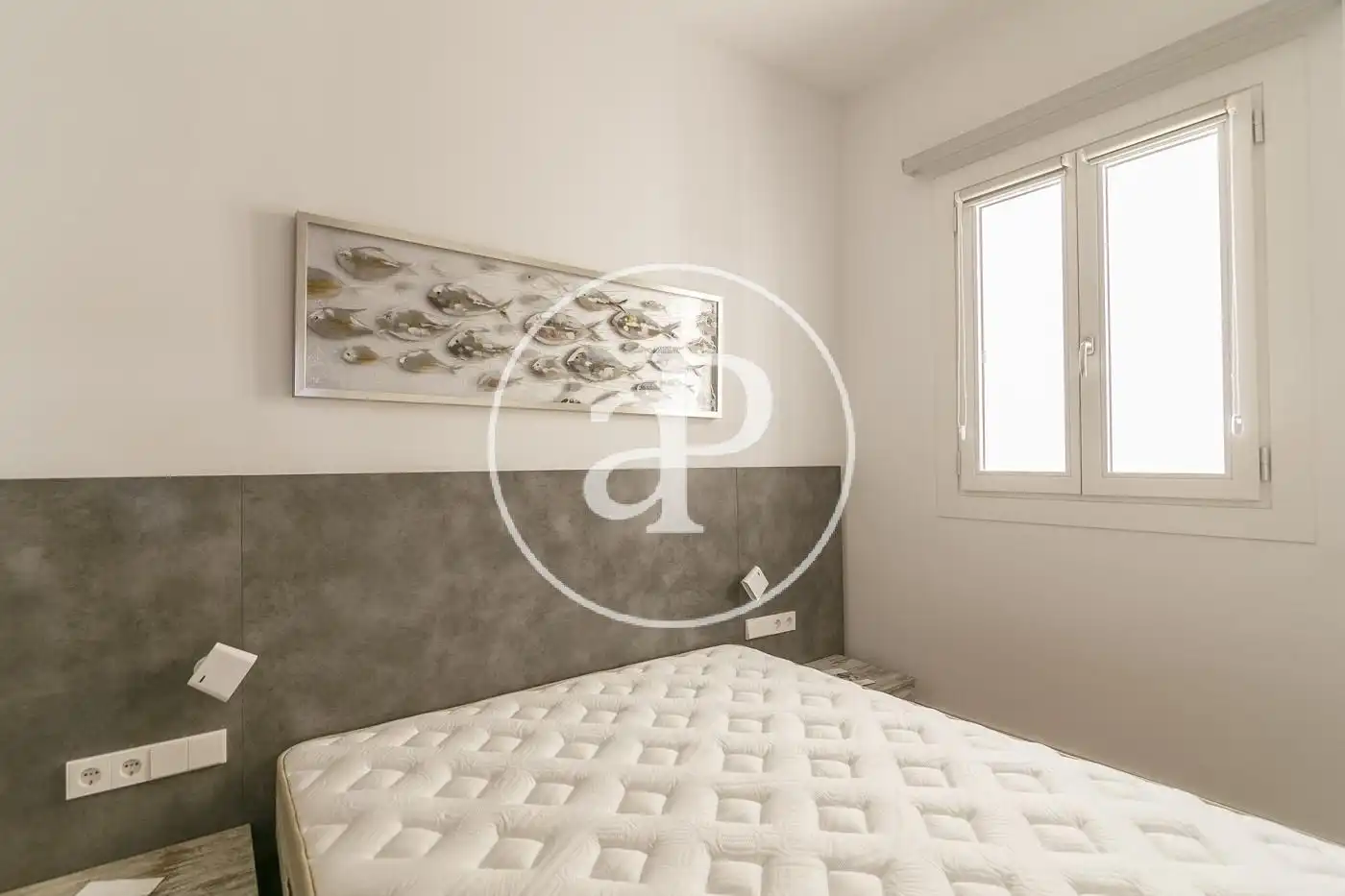 Schlafzimmer von Wohnung zur Miete in Barcelona mit Klimaanlage, Heizung und Möbliert