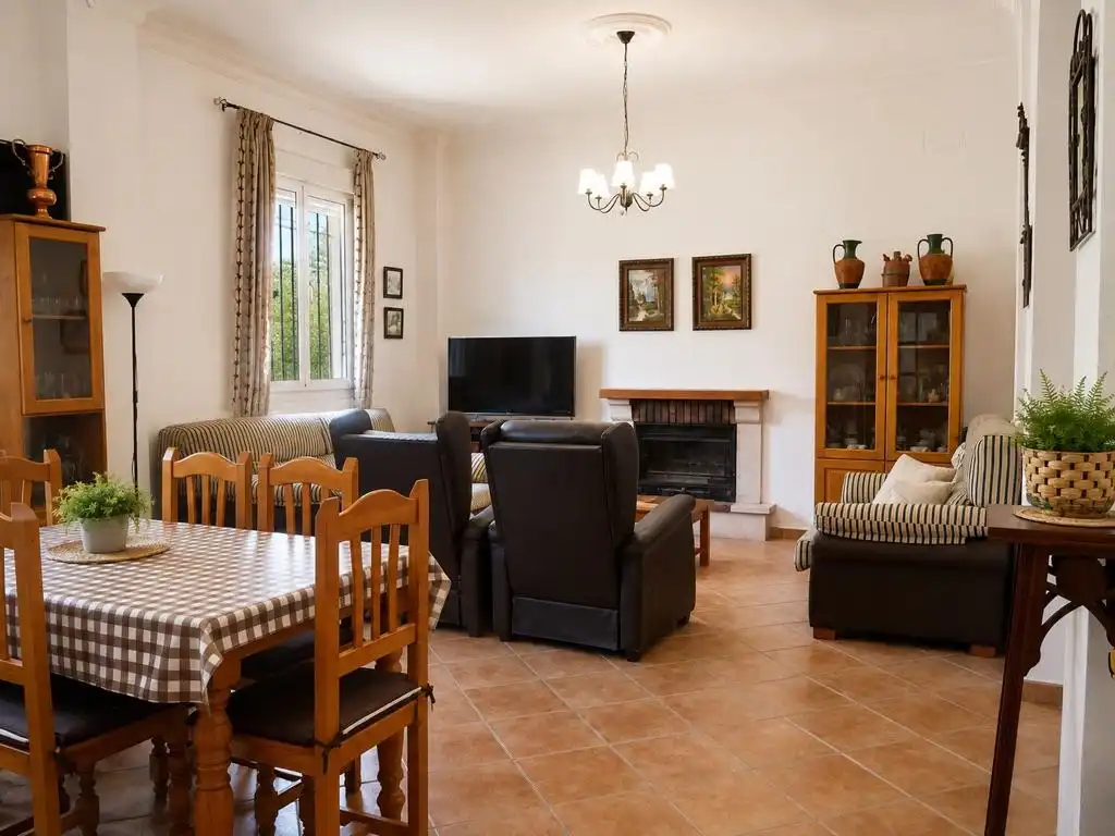 Sala de estar de Casa o chalet en venta en Hinojos con Aire acondicionado, Jardín privado y Terraza