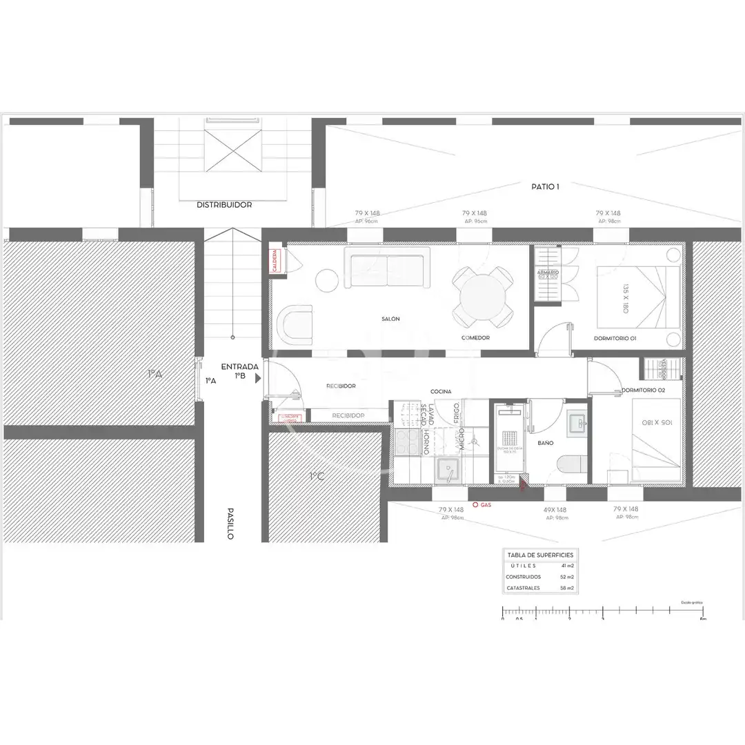 Flat for sale in Madrid  with Air Conditioner, Heating and Furnished