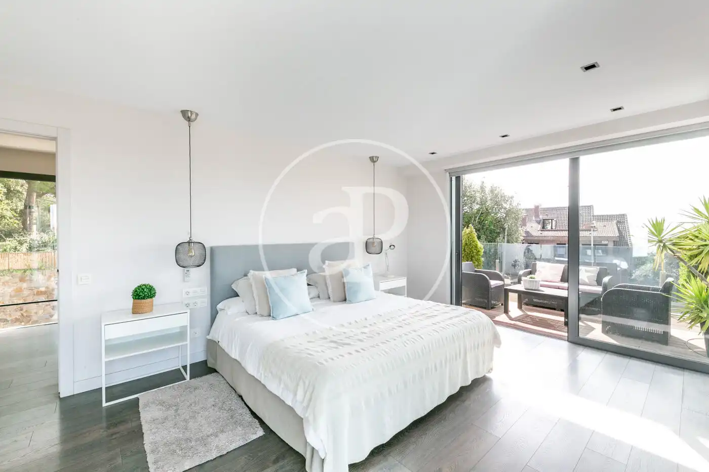 Bedroom of Houses for rent in Barcelona  with Air Conditioner, Heating and Private garden