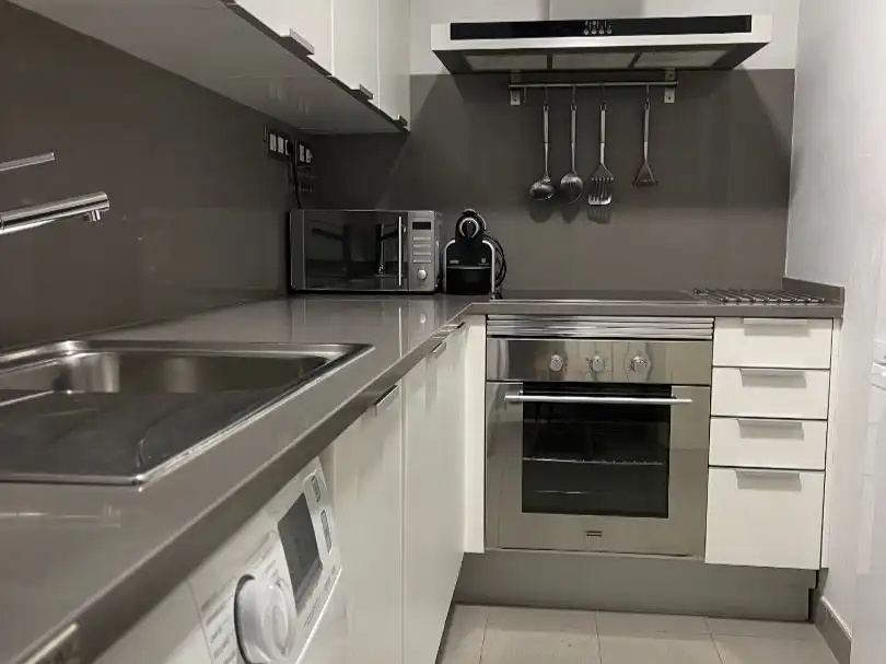Kitchen of Flat for rent in Madrid  with Air Conditioner, Heating and Parquet flooring