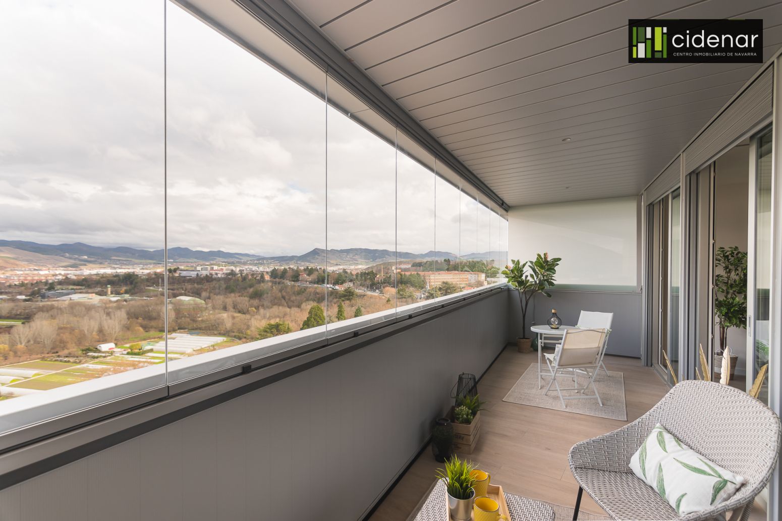 Terrace of Flat for sale in  Pamplona / Iruña  with Heating, Parquet flooring and Terrace