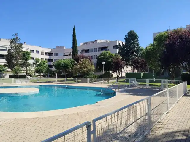 Swimming pool of Flat for rent in Pozuelo de Alarcón  with Air Conditioner, Heating and Private garden