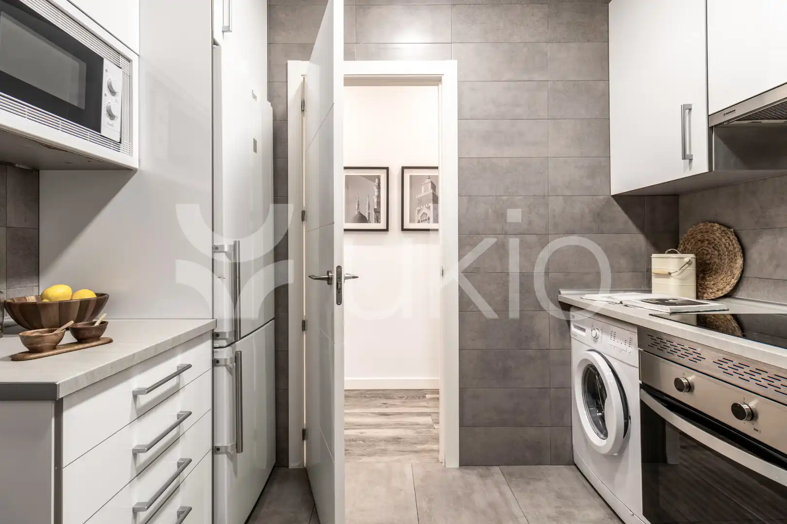 Cocina de Apartamento de alquiler en Madrid con Aire acondicionado, Calefacción y Terraza