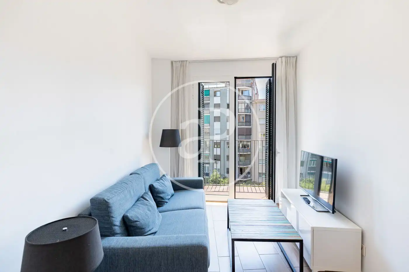 Wohnzimmer von Wohnung zum Verkauf in Barcelona mit Klimaanlage, Heizung und Balkon