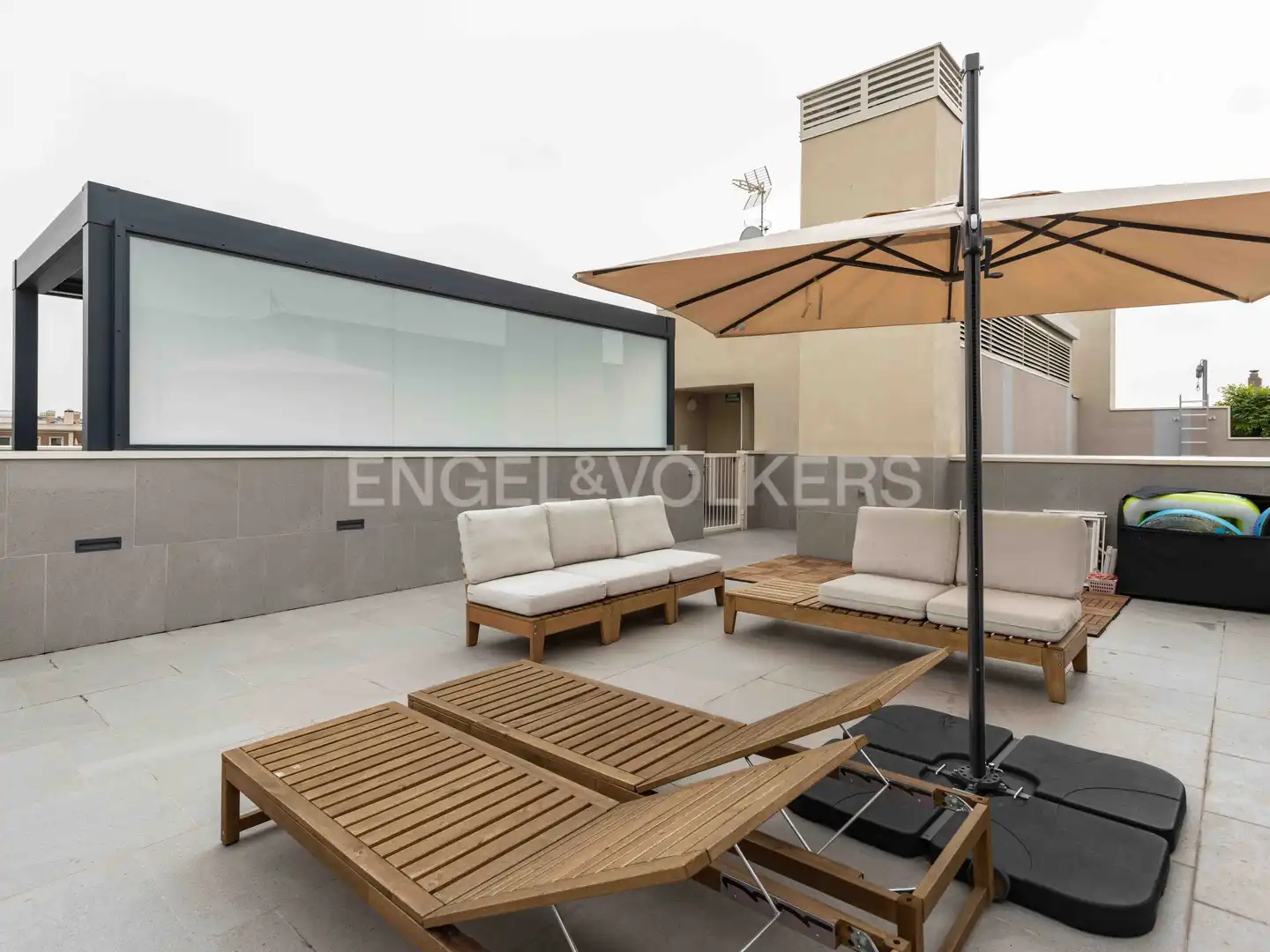Terrace of Attic for rent in Barcelona  with Air Conditioner, Heating and Parquet flooring