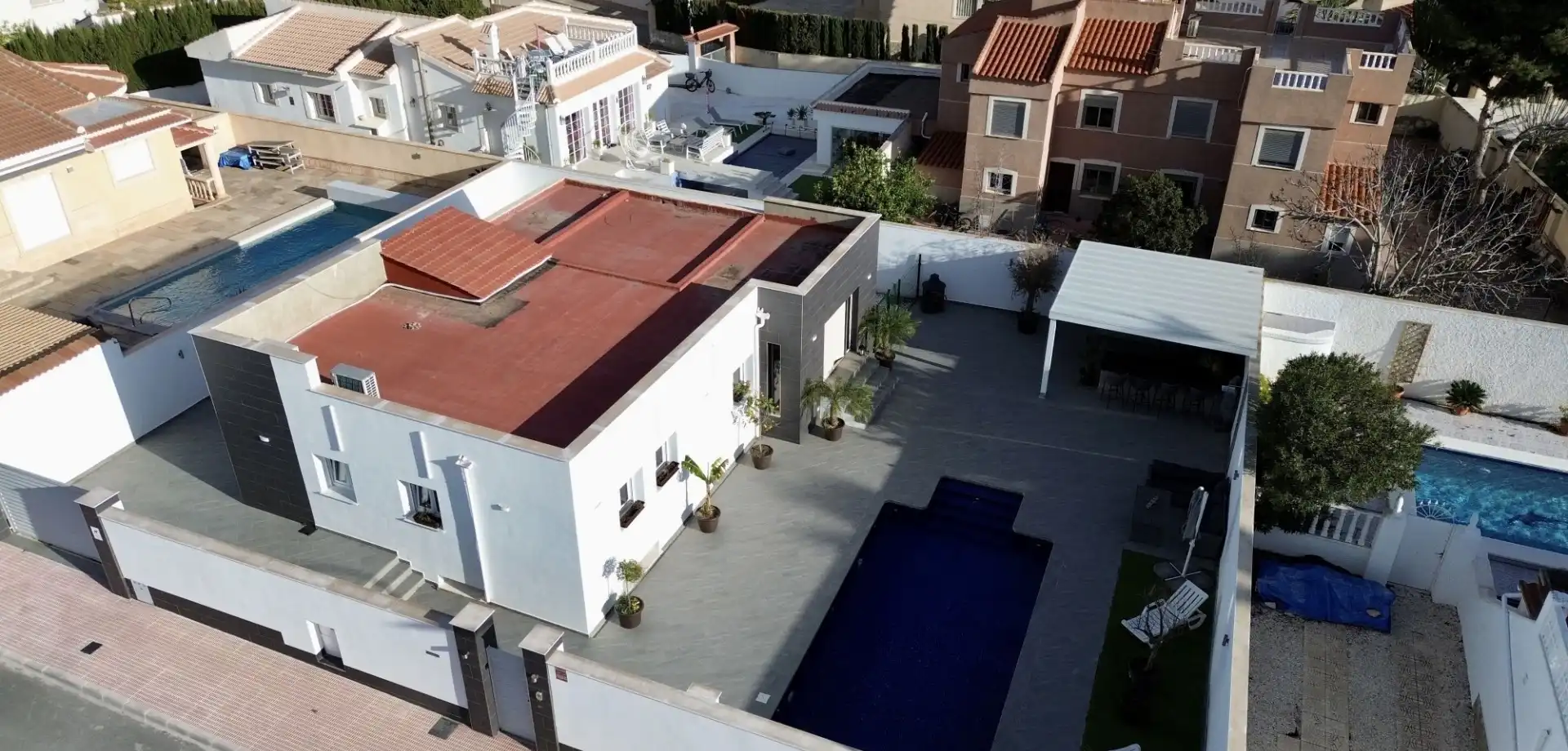 Vista exterior de Casa o chalet en venta en Rojales con Aire acondicionado, Jardín privado y Terraza