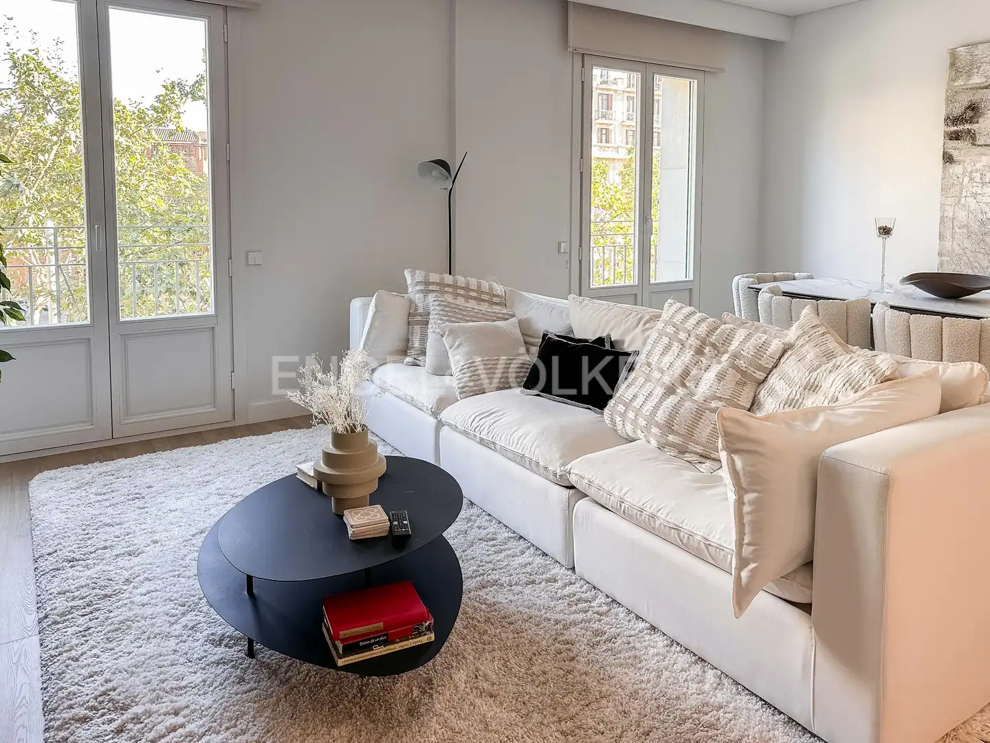 Sala de estar de Piso de alquiler en Barcelona con Aire acondicionado, Calefacción y Trastero