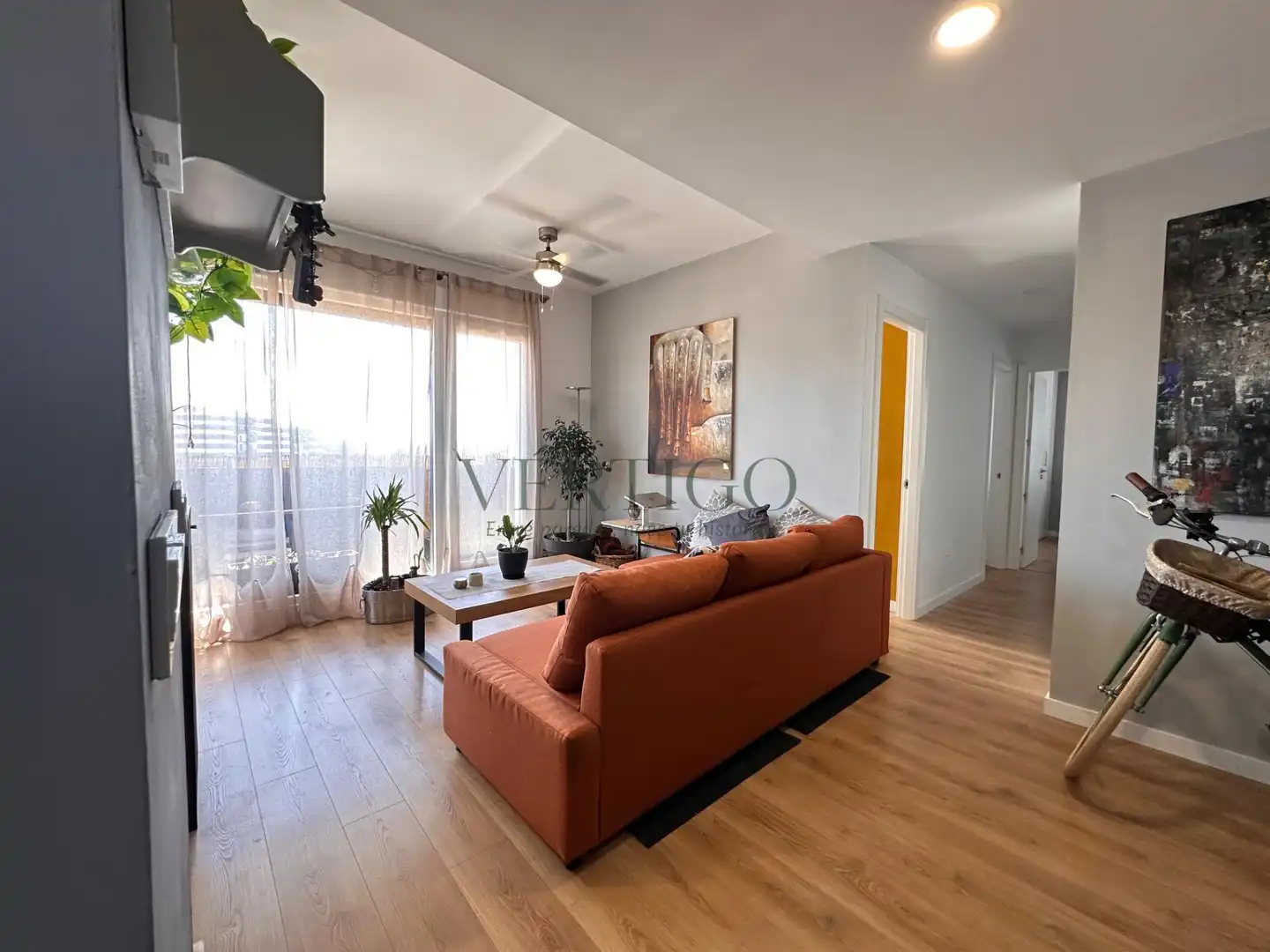 Wohnzimmer von Wohnung zum Verkauf in Dos Hermanas mit Klimaanlage, Heizung und Terrasse