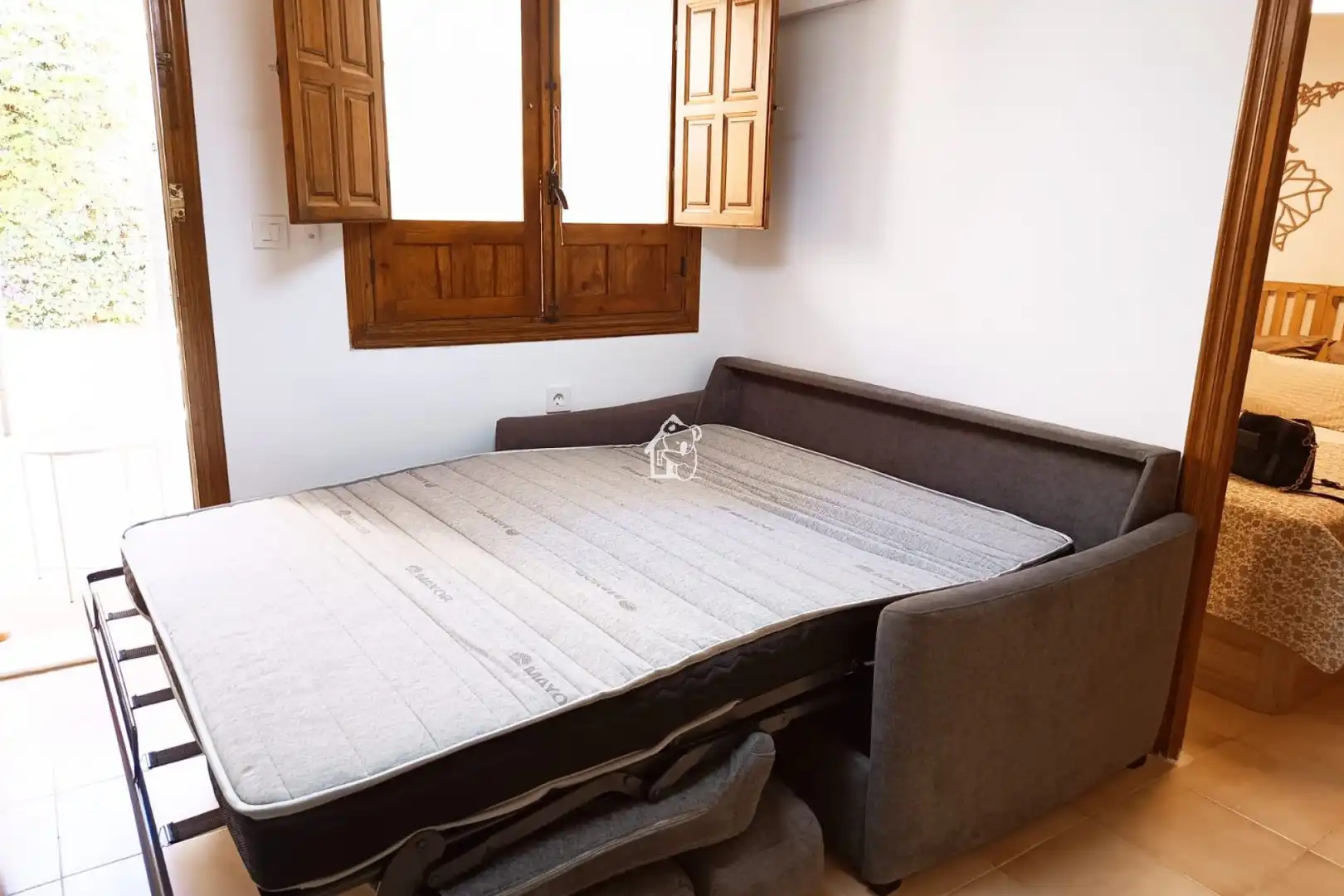 Sala d'estar de Casa adosada de lloguer en San Fulgencio amb Aire condicionat, Jardí privat i Terrassa