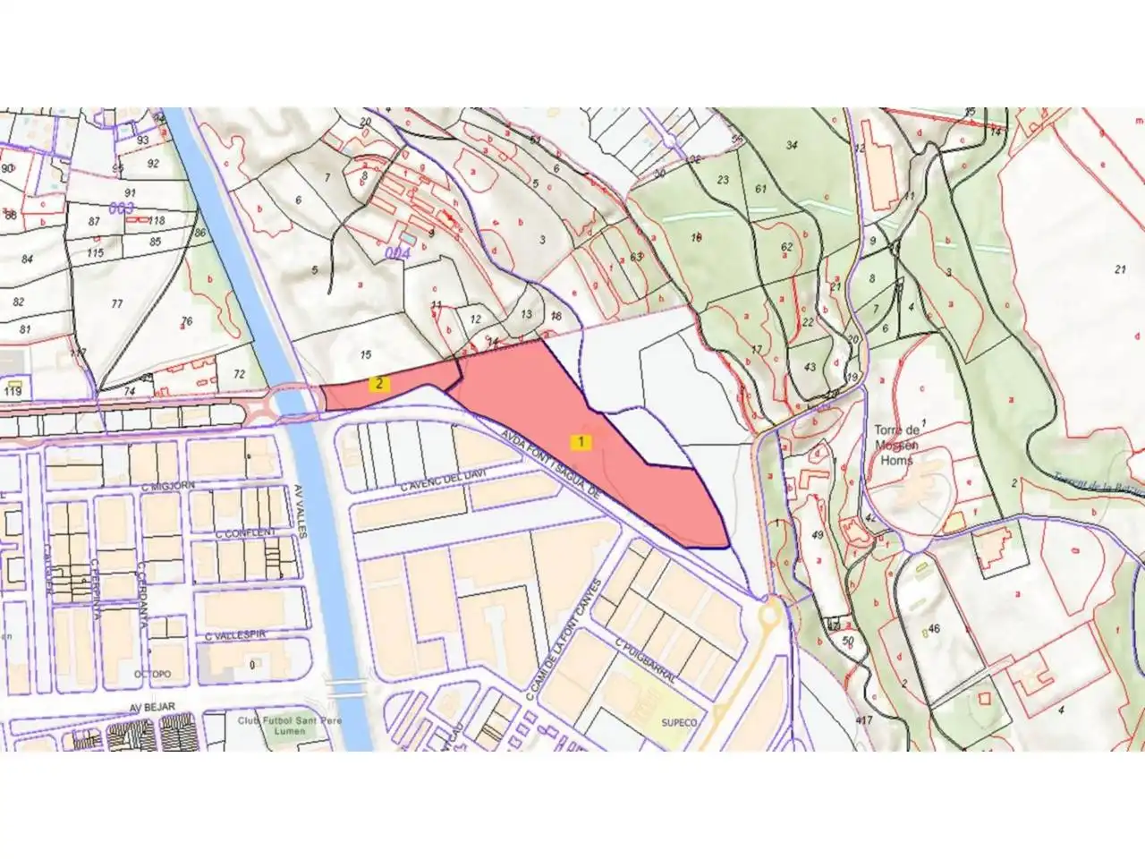 Exterior view of Land for sale in Terrassa
