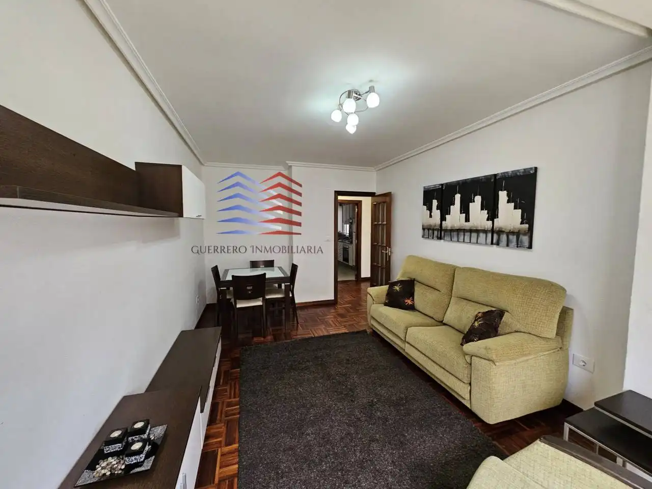 Sala d'estar de Apartament de lloguer en Ourense Capital  amb Calefacció, Parquet i Moblat