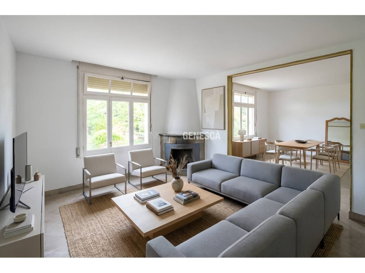 Sala d'estar de Casa o xalet en venda en Matadepera amb Jardí privat i Terrassa