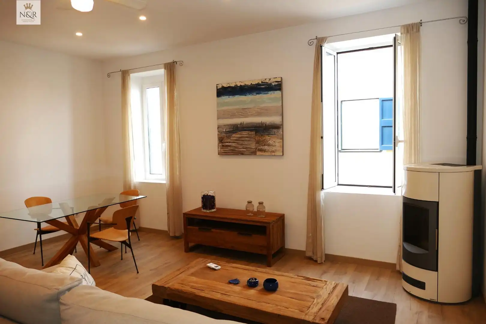 Sala d'estar de Casa o xalet en venda en Maó - Mahón amb Jardí privat, Parquet i Terrassa