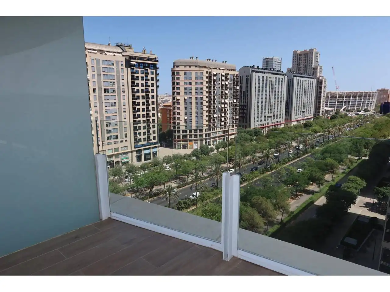 Terrasse von Wohnung zur Miete in Valencia mit Klimaanlage, Parkett und Balkon