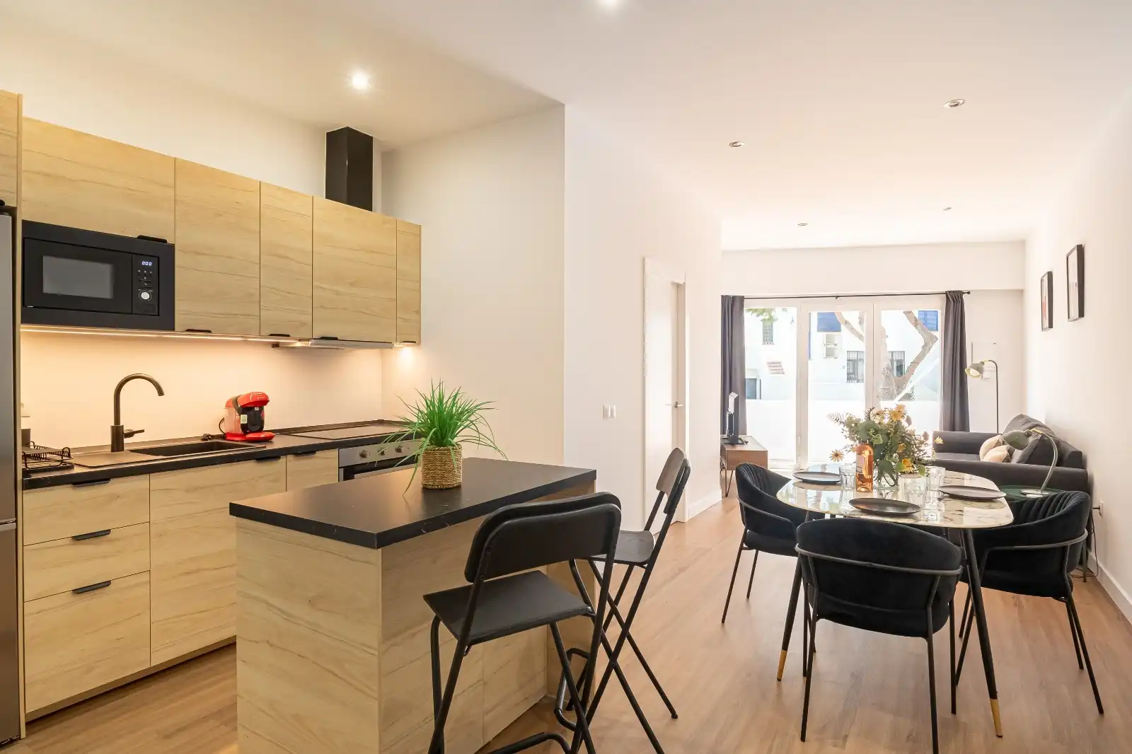 Kitchen of Apartments for sale in Mijas  with Air Conditioner, Terrace and Furnished