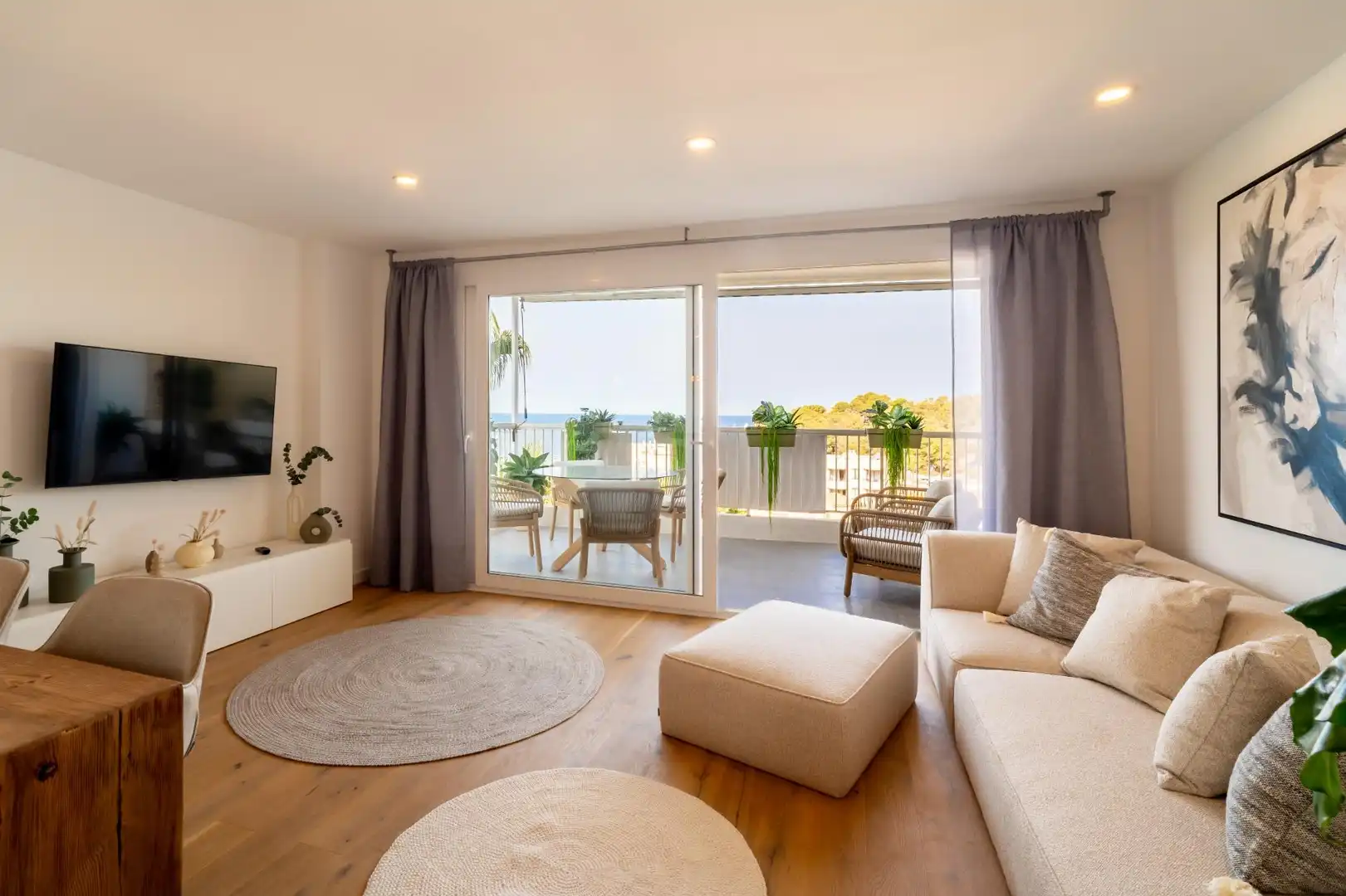 Sala de estar de Piso en venta en Calvià con Aire acondicionado, Terraza y Amueblado