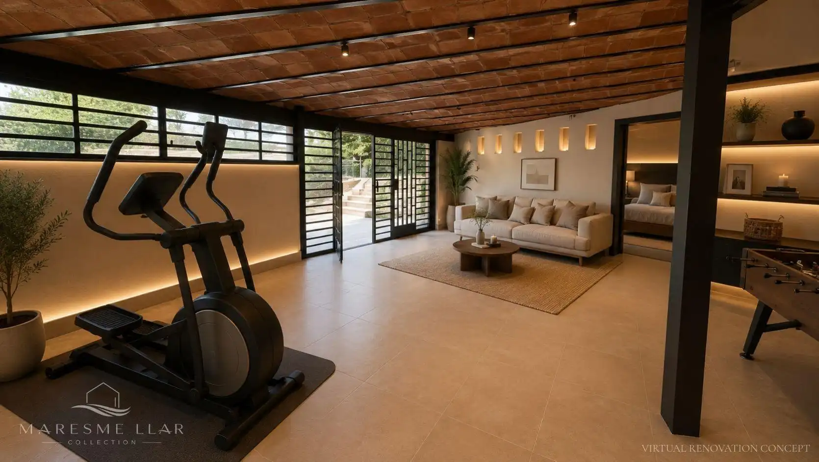 Sala d'estar de Casa o xalet en venda en Sant Pol de Mar amb Jardí privat i Piscina
