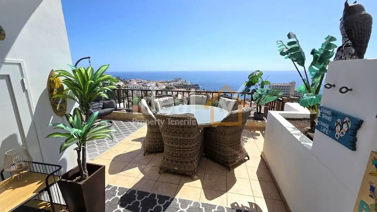 Terraza de Casa adosada en venta en Santiago del Teide con Terraza, Amueblado y Piscina comunitaria