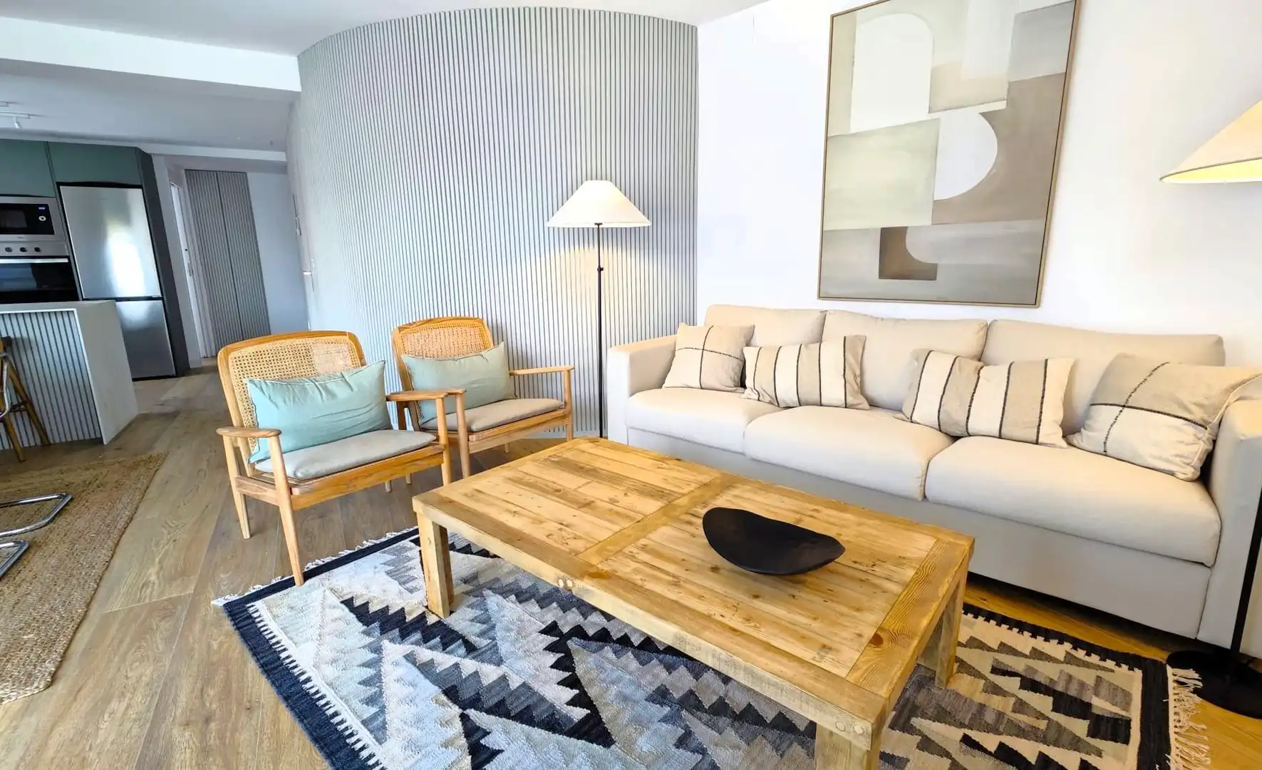 Living room of Flat for rent in Alicante / Alacant  with Air Conditioner, Heating and Parquet flooring