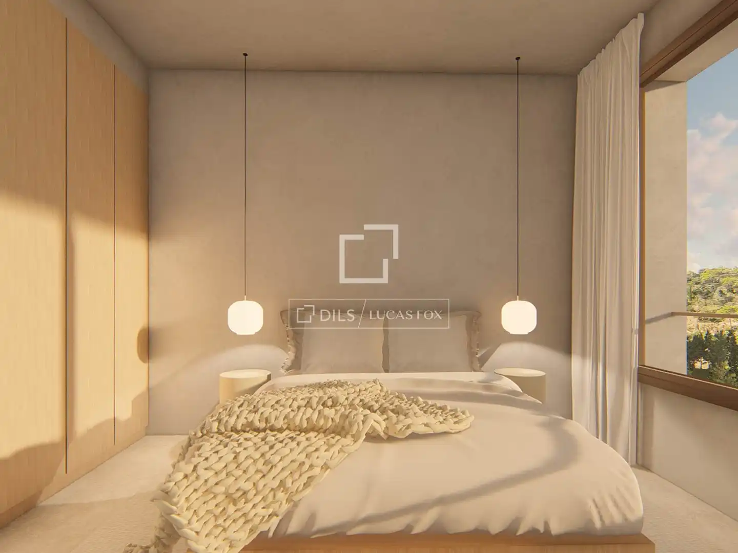 Schlafzimmer von Haus oder Chalet zum Verkauf in Begur mit Klimaanlage, Heizung und Privatgarten