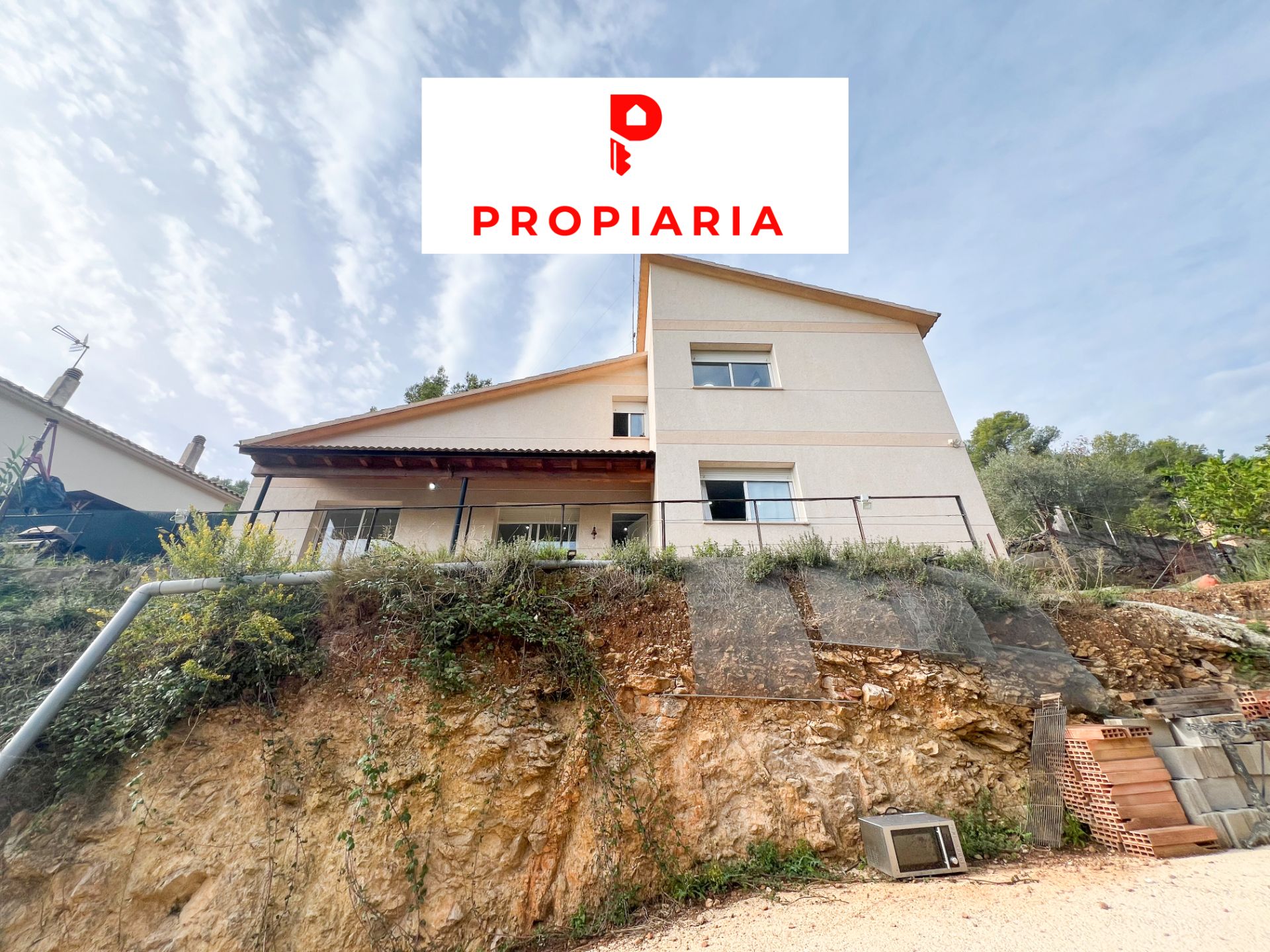 Exterior view of House or chalet for sale in Vallirana  with Private garden, Parquet flooring and Terrace