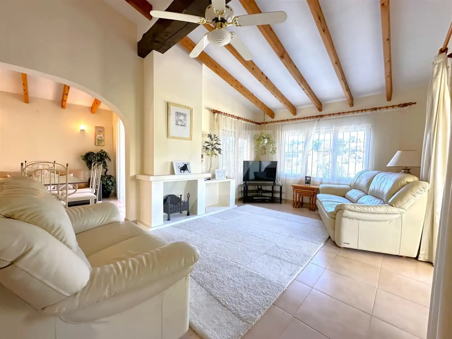 Sala de estar de Casa o chalet en venta en Benissa con Aire acondicionado, Calefacción y Jardín privado