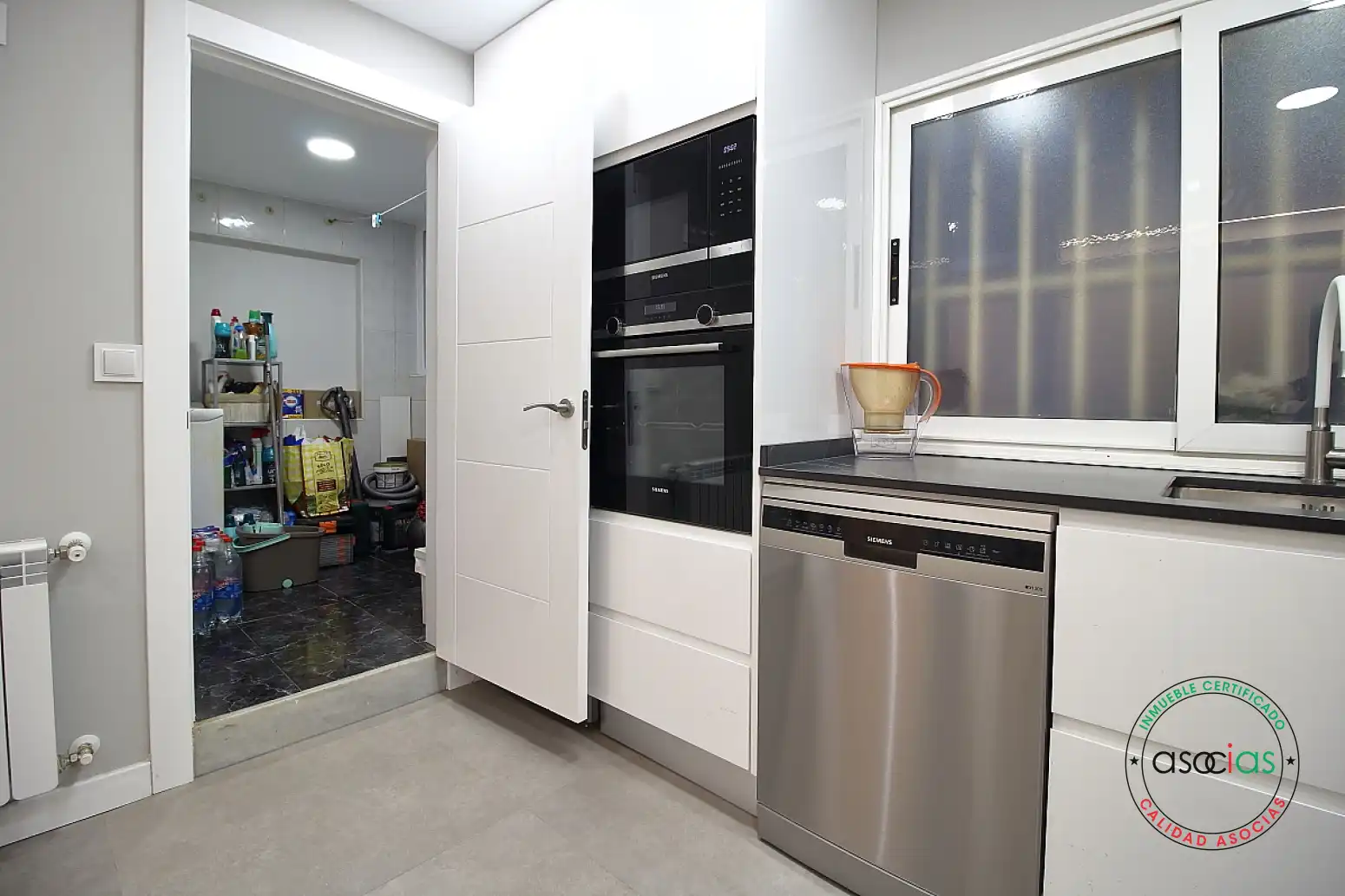 Kitchen of Flat for sale in Gijón   with Heating and Parquet flooring
