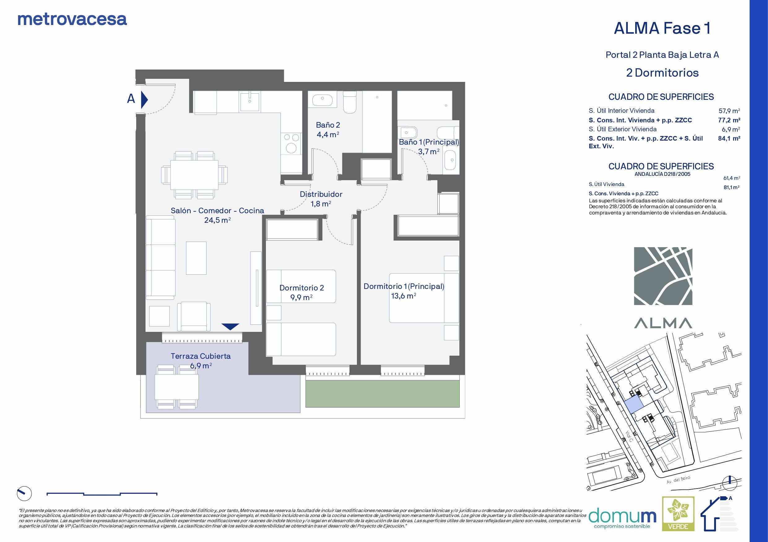 Flat for sale in  Granada Capital  with Air Conditioner, Heating and Terrace