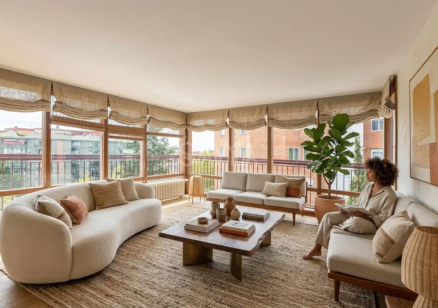 Living room of Attic for sale in Barcelona  with Terrace, Storage room and Swimming Pool