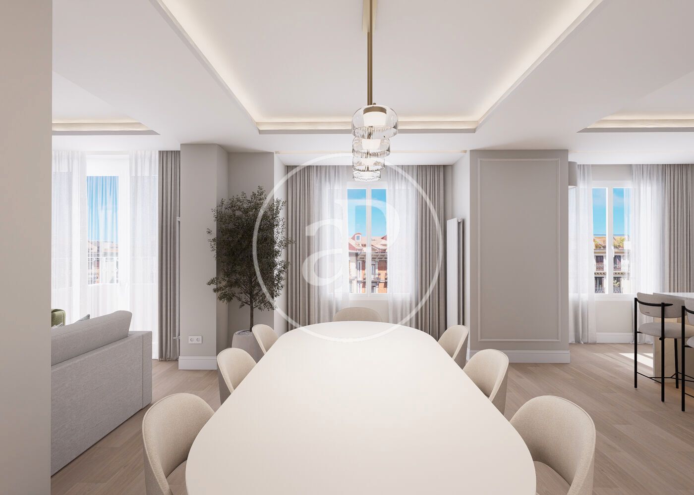 Menjador de Pis en venda en  Madrid Capital amb Aire condicionat, Calefacció i Terrassa