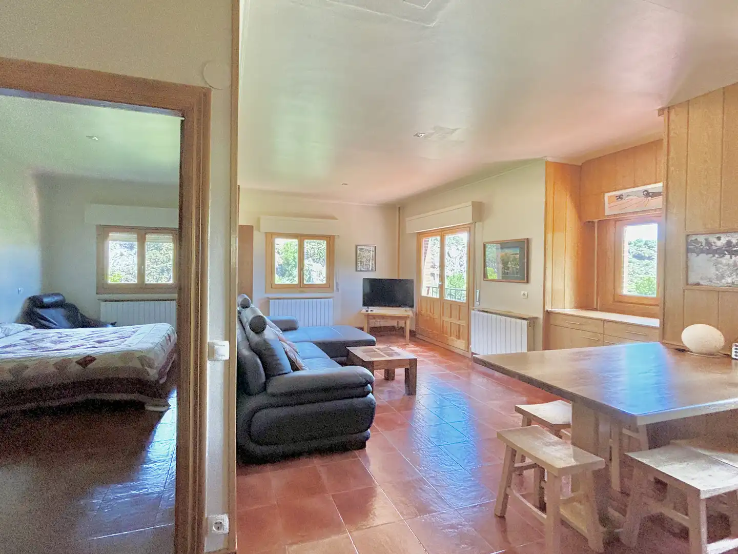 Sala de estar de Piso en venta en Ortigosa de Cameros con Calefacción, Amueblado y Balcón