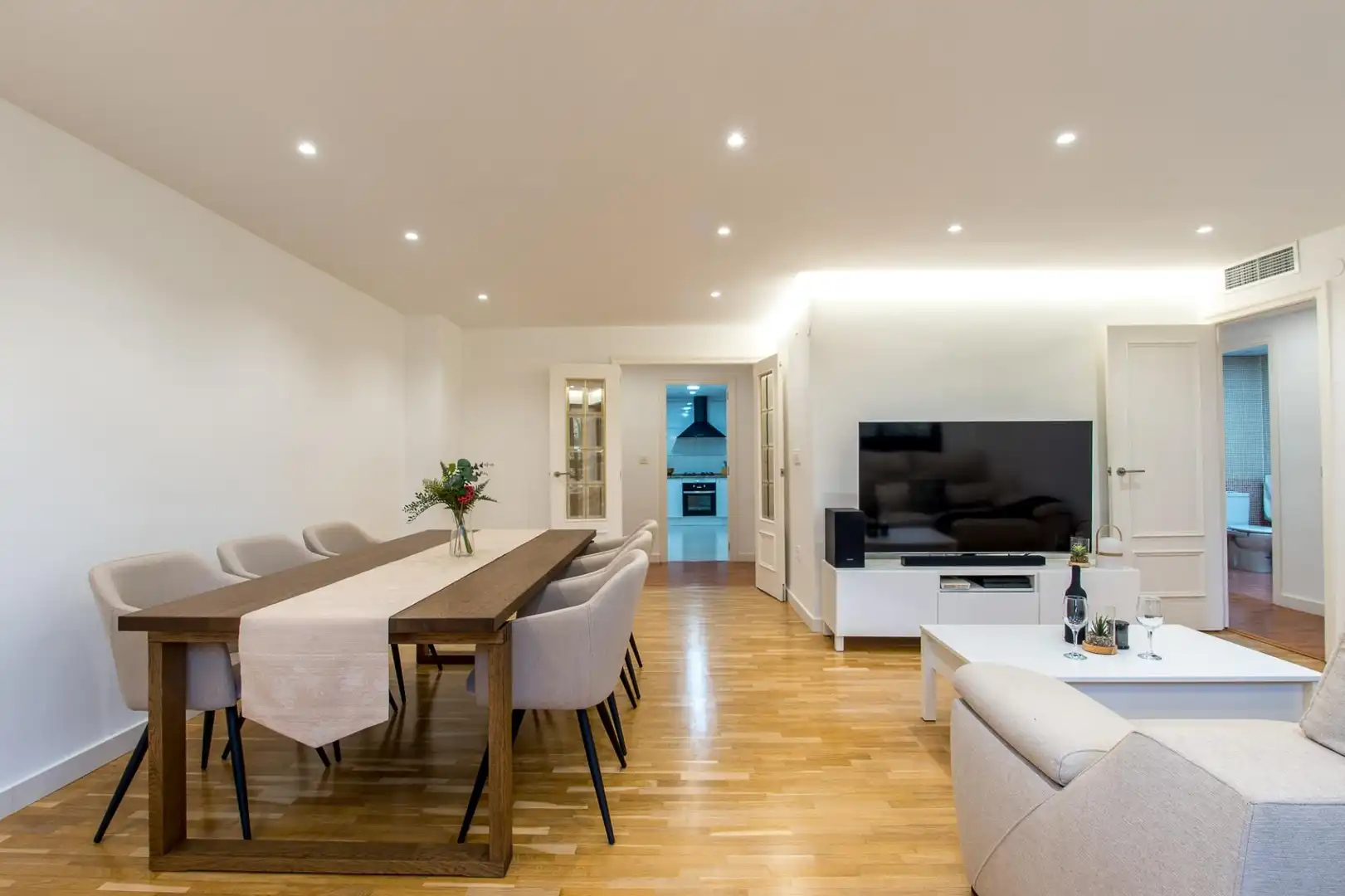 Sala d'estar de Pis en venda en  Murcia Capital amb Aire condicionat, Parquet i Terrassa